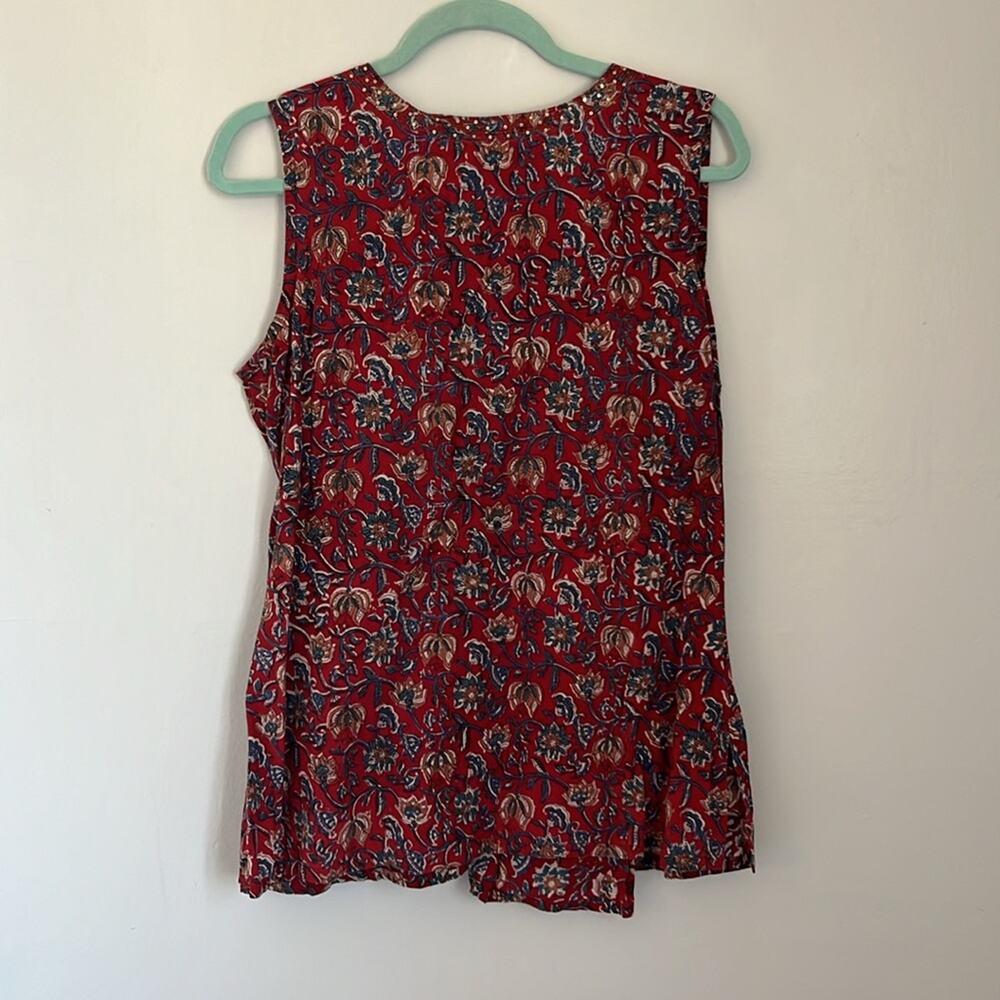 Fabindia sleeveless blouse. Size Large - Picture 4 of 7